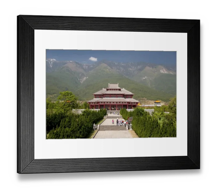 Framed Print : The Chongsheng Monastery is the mother building of the Three Pagodas