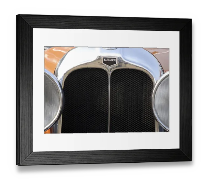 Framed Print : View of a vintage car, India