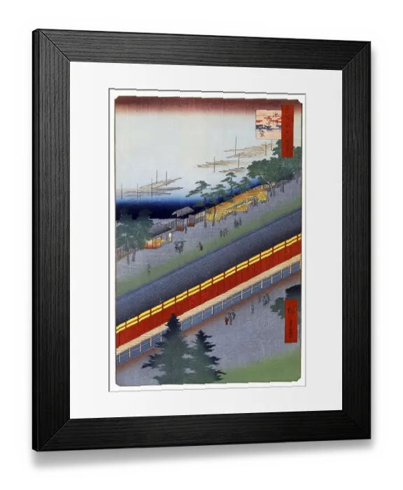 Framed Print : Hiroshige's One Hundred Famous Views of Edo (名所江戸百景)