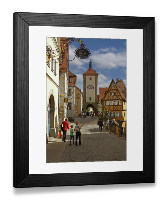 Framed Print : Plonlein, Siebersturm, Rothenburg ob der Tauber