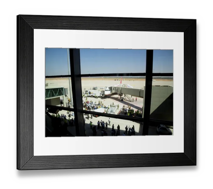 Framed Print : Kingfisher Deccan flight air bus A320 landed on Bengaluru international airport