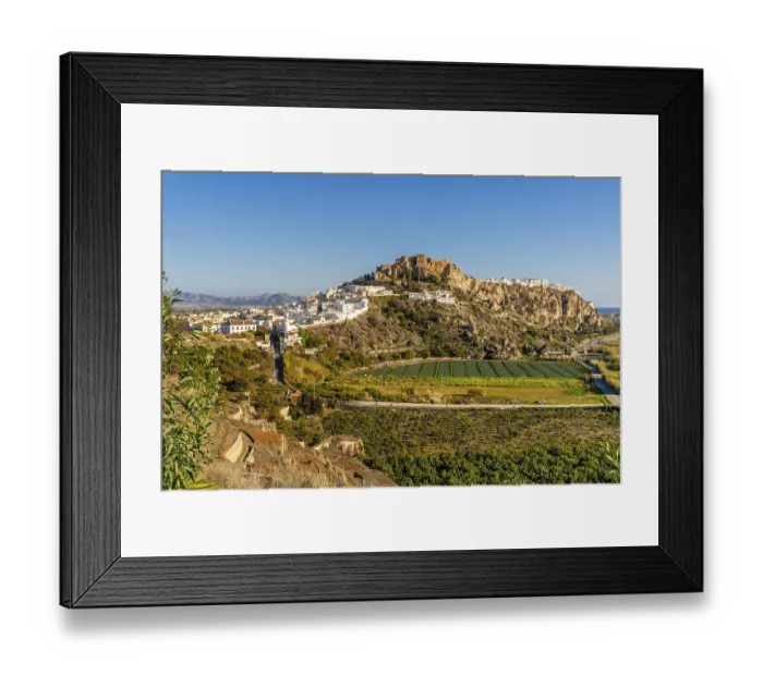 Framed Print : Castle and whitewashed architecture of Salobrena in Granada district in Andalucia Framed Print : Castle and whitewashed architecture of Salobrena in Granada district in Andalucia