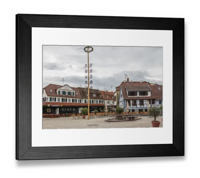 Framed Print : Near to the car, air and railway hub of Stuttgart and in the reach of the northern Black Forest