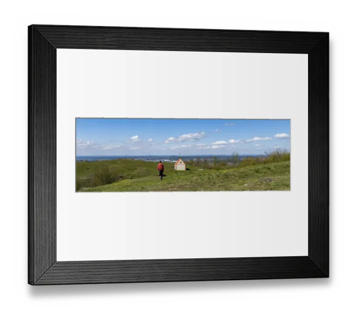 Framed Print : Hiking on the Walberla in Franconian Switzerland