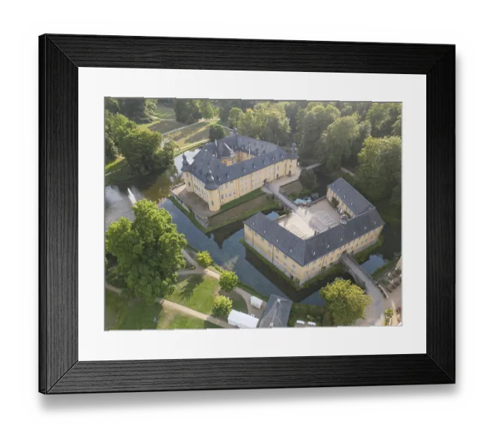 Framed Print : Castle ?Dyck? in the city of Juchen is one of the most important water castles in the Rhineland