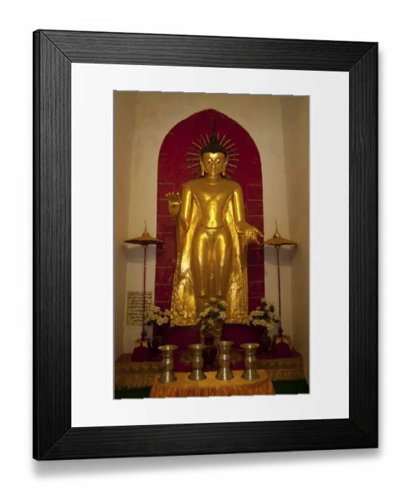Framed Print : Construction of the Shwezigon Pagoda began during the reign of King Anawratha (r)