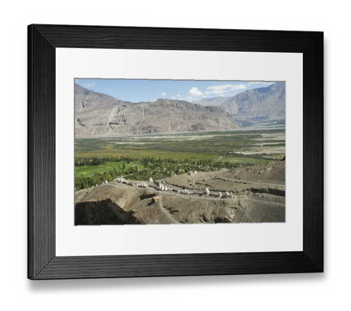 Framed Print : View of Gompas at Diskit, Ladakh Framed Print : View of Gompas at Diskit, Ladakh