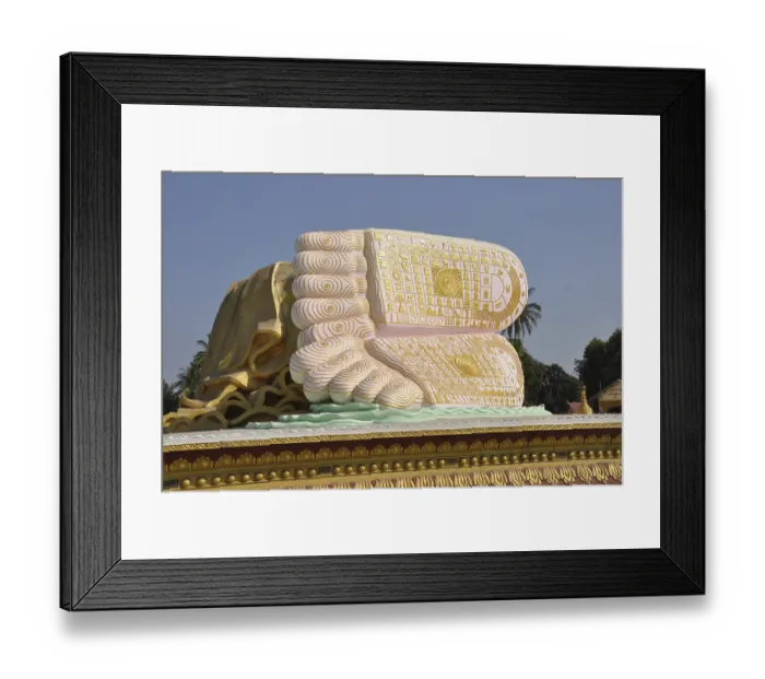 Framed Print : Sleeping giant buddha in bago, myanmar