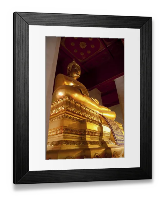 Framed Print : Viharn Mongkol Bopit (Wihaan Mongkhon Bophit) contains a 15th century bronze Buddha image