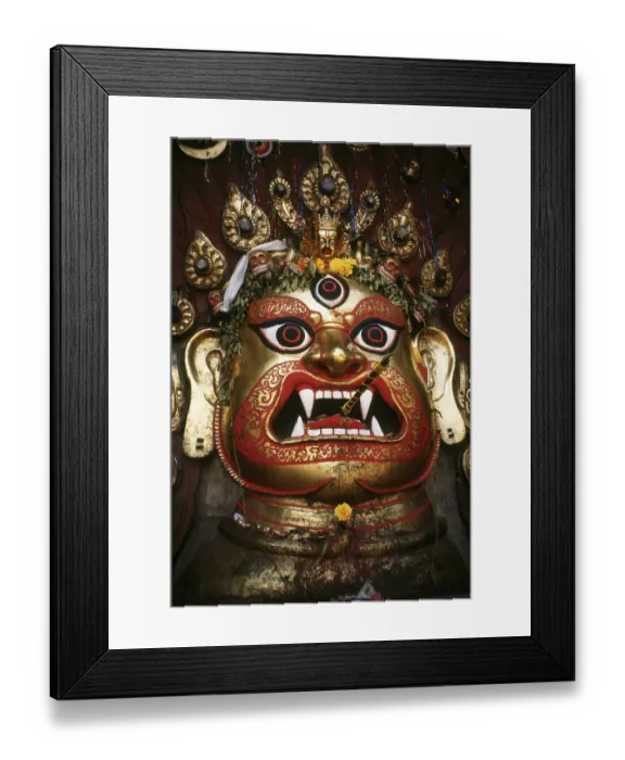 Framed Print : Idol of Bhairav, Kathmandu, Nepal
