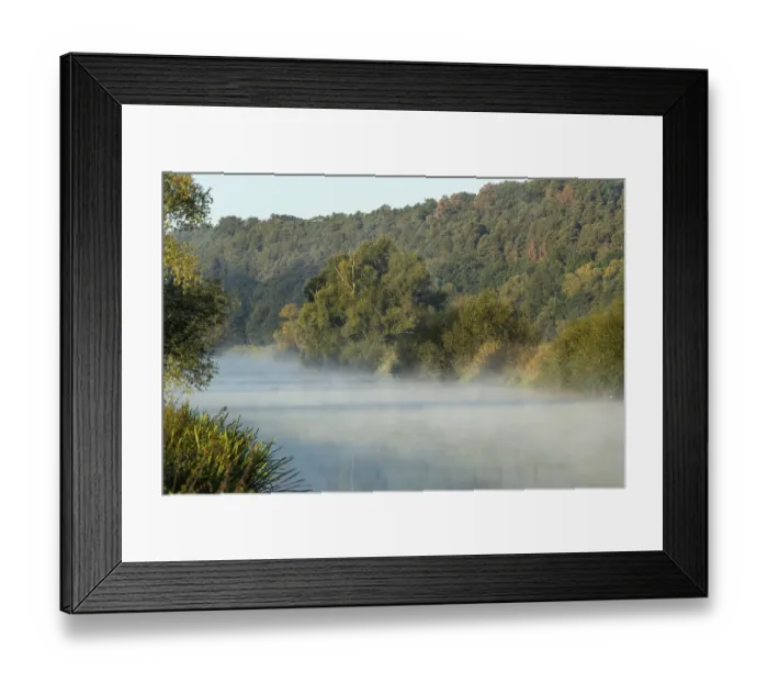 Framed Print : Fog on the Eder, Guxhagen, Hesse, Germany