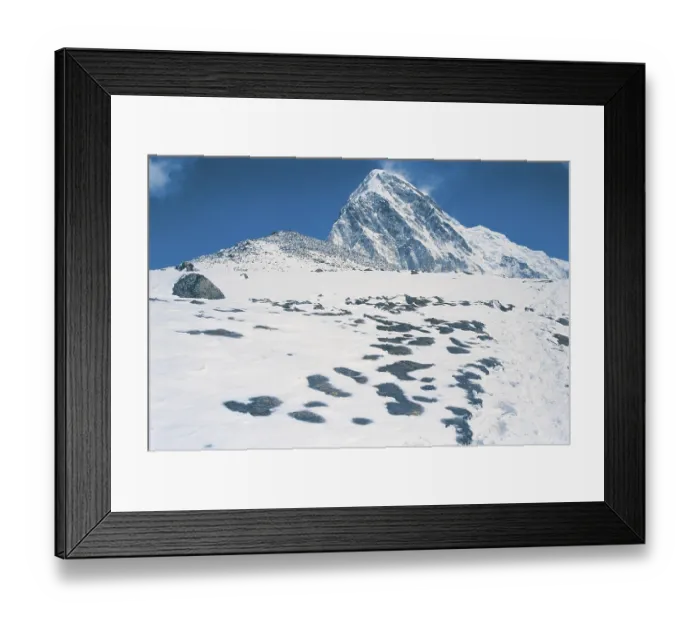 Framed Print : Snow mountains on Kailash Mansarovar trek Tibet