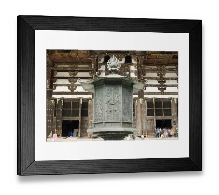 Framed Print : Lantern in front of the Todai-ji temple in Nara