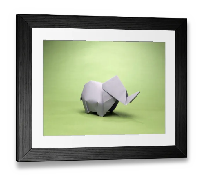 Framed Print : Origami elephant India Asia