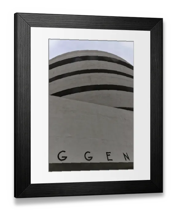 Framed Print : Modern round concrete building with curved lines