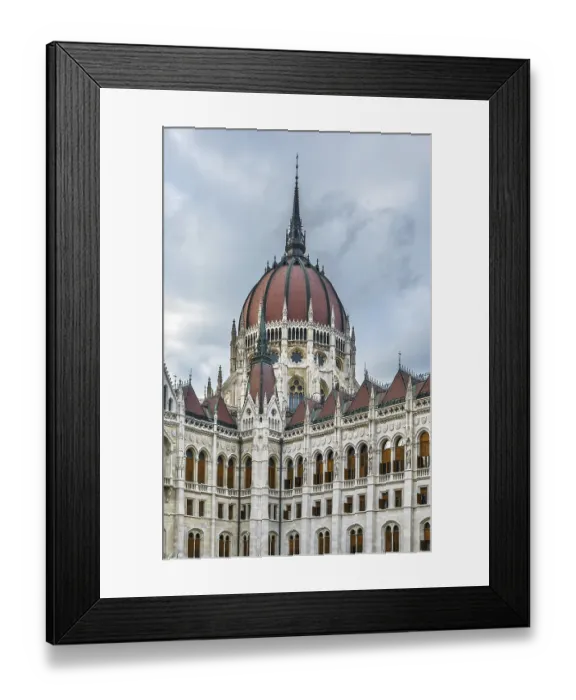 Framed Print : Hungarian Parliament Building was designed in neo-Gothic style and opened in 1902