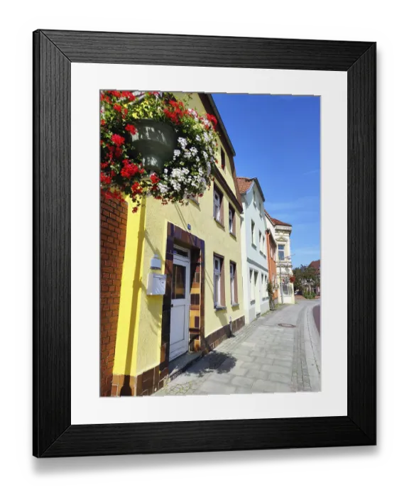 Framed Print : Old town in Ueckermunde Old town in Ueckermnde