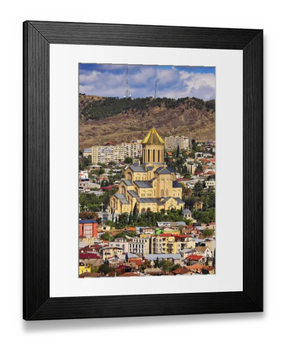 Framed Print : The beautiful Sameba Trinity Church (Trinity Cathedral) in the Town of Tbilisi