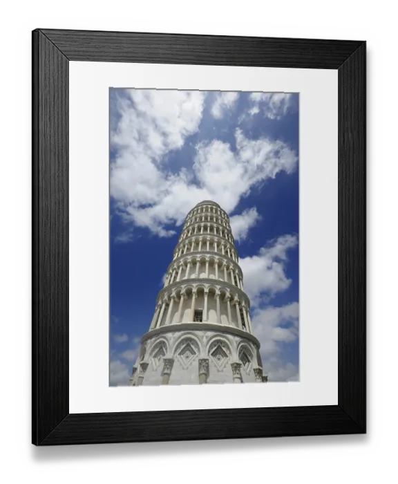 Framed Print : The famous leaning tower in the ancient town of Pisa (Tuscany)