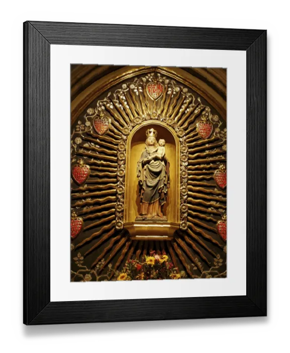 Framed Print : Madonna in a halo in Regensburg Cathedral Framed Print : Madonna in a halo in Regensburg Cathedral