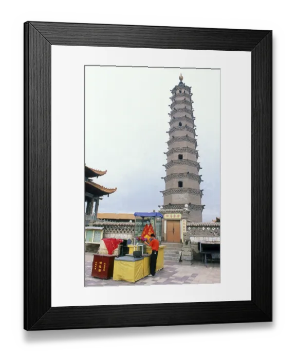 Framed Print : Kumarajiva, (Chinese:Jjiumoluoshi)