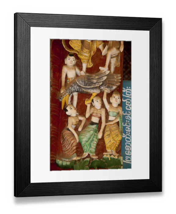 Framed Print : Construction of the Shwezigon Pagoda began during the reign of King Anawratha (r)