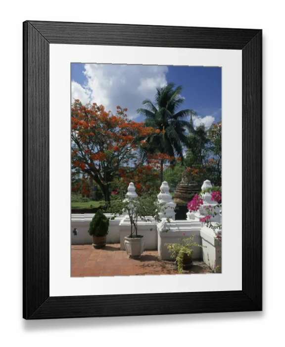 Framed Print : Viharn Mongkol Bopit (Wihaan Mongkhon Bophit) contains a 15th century bronze Buddha image