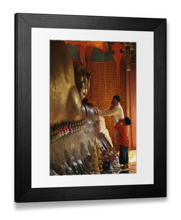 Framed Print : Buddha at Phnom Kulen, Cambodia