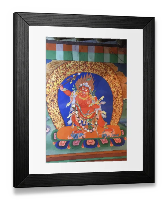 Framed Print : Wall Painting in Tikse or Thiksey monastery at Leh Framed Print : Wall Painting in Tikse or Thiksey monastery at Leh