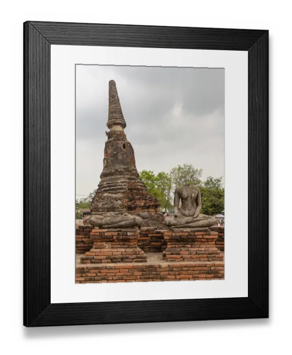 Framed Print : A picture of some statues at the Wat Chaiwatthanaram Temple Framed Print : A picture of some statues at the Wat Chaiwatthanaram Temple