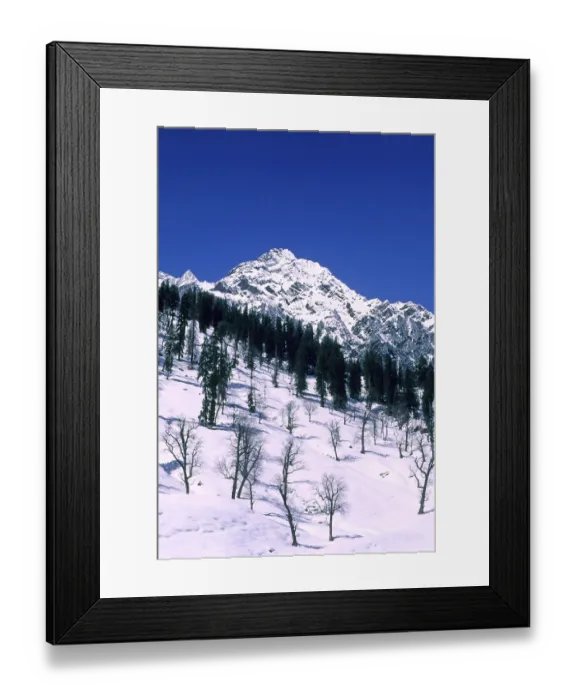 Framed Print : Snow capped mountains
