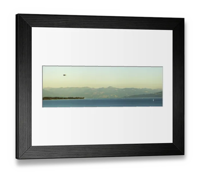 Framed Print : Panorama, Lake Constance Alpine view