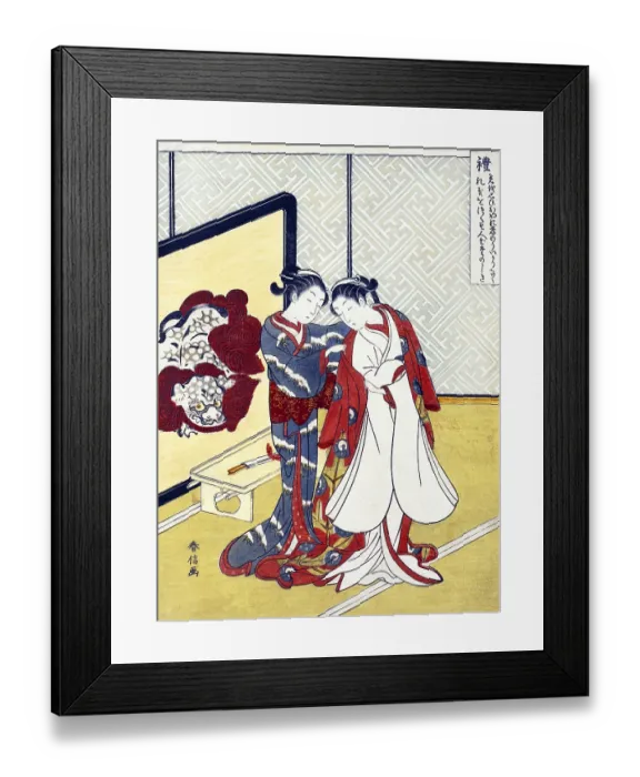 Framed Print : Suzuki Harunobu (鈴木 春信4)