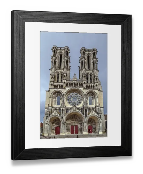 Framed Print : Laon Cathedral is one of the most important examples of the Gothic architecture of the 12th
