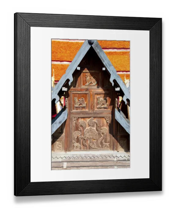 Framed Print : Wat Pong Sanuk Tai or The Monastery of the Southern Fun Marsh was built in the late 18th century combining