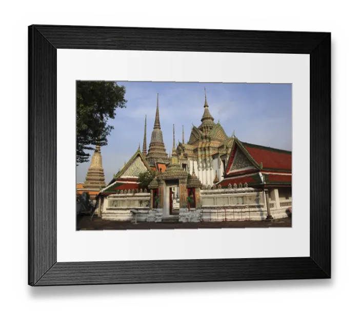 Framed Print : Wat Po in Bangkok, Thailand (Wat Pho Giants)