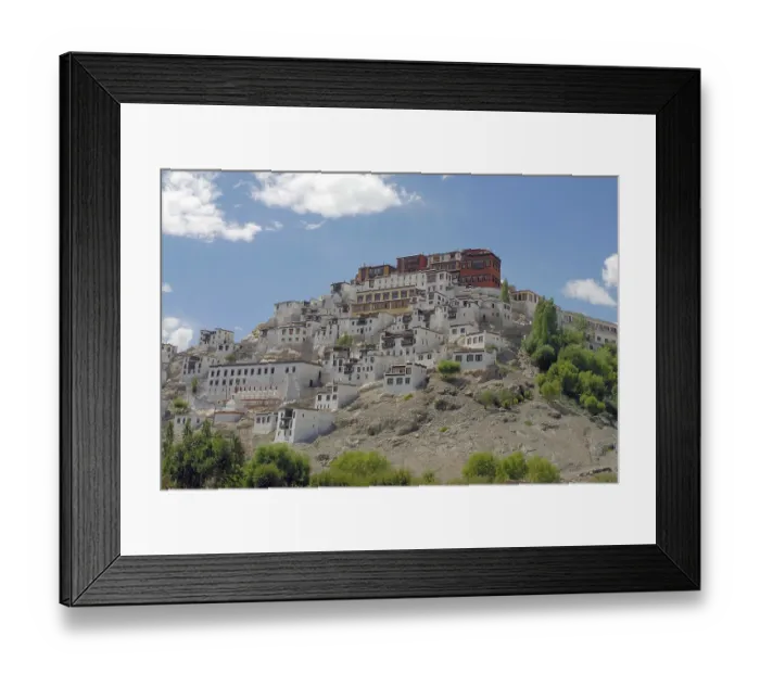 Framed Print : Thikse large hilltop gompa, Leh