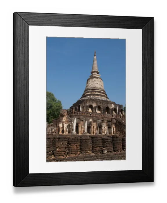 Framed Print : Wat Chang Lom was built between 1285 and 1291 by King Ramkhamhaeng