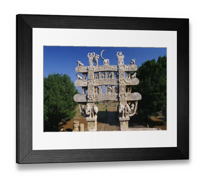 Framed Print : Sanchi Stupa E 2 & Torana 2nd Century B