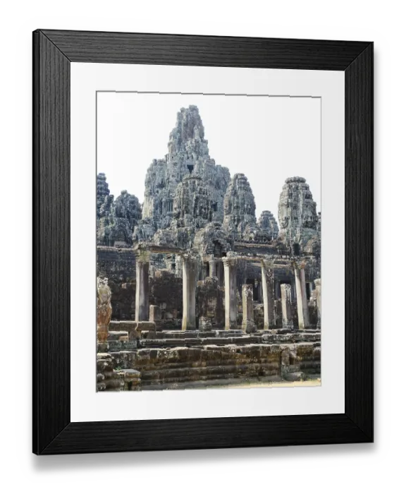 Framed Print : Bayon is a temple complex in Angkor Thom