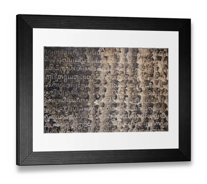 Framed Print : The Tai Tham script, also known as the Lanna script