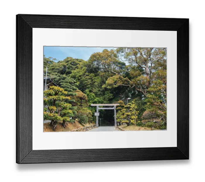 Framed Print : Torii gate at Tsukiyomi no miya