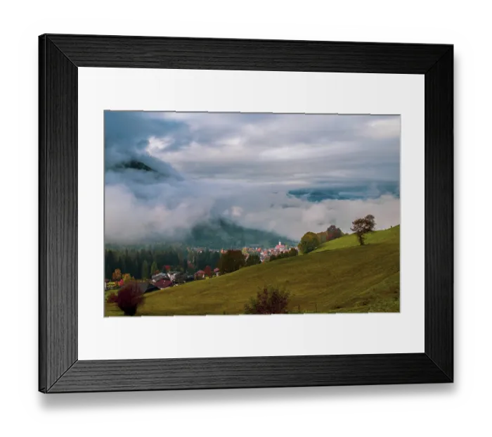 Framed Print : Morning mist over Seiser Alm in the Dolomites Framed Print : Morning mist over Seiser Alm in the Dolomites