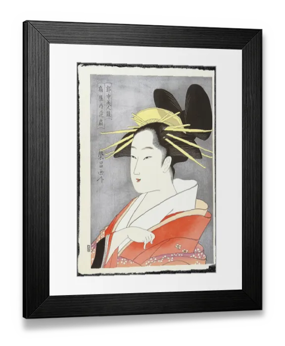 Framed Print : Hosoda Eisho was active from 1780 - 1800 as an ukiyo-e painter and print designer Framed Print : Hosoda Eisho was active from 1780 - 1800 as an ukiyo-e painter and print designer