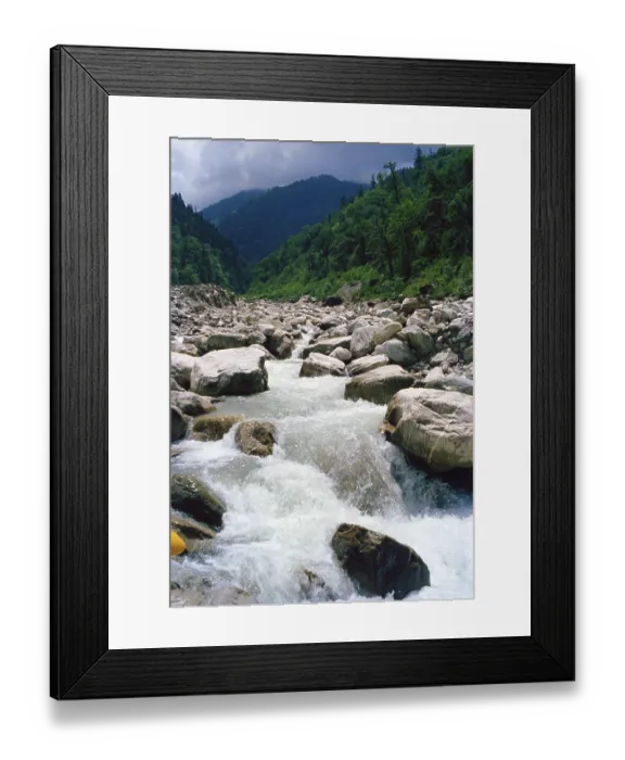 Framed Print : River Kafani, kumaon hill, himalaya