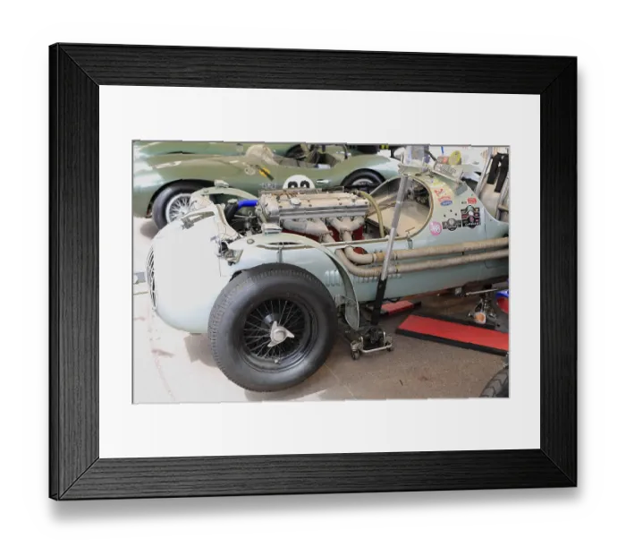Framed Print : H.W. Alta (Jaguar) from 1952 with open engine