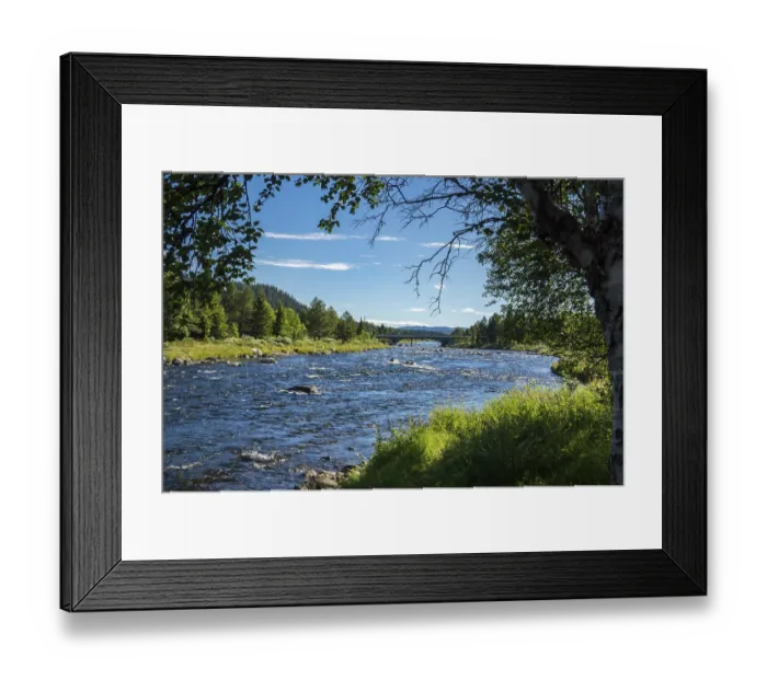 Framed Print : Fascinating natural landscape in Golsfjellet in the summertime in Norway