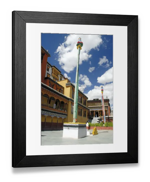 Framed Print : Pole in Thikse gompa, Leh, Ladakh