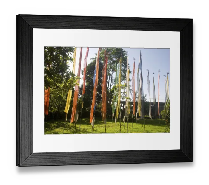 Framed Print : Prayer flags at Tashiding Ningma monastery
