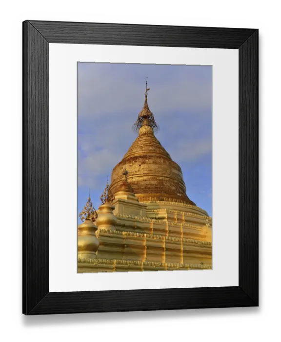 Framed Print : Gilded stupa of the Kuthodaw Pagoda